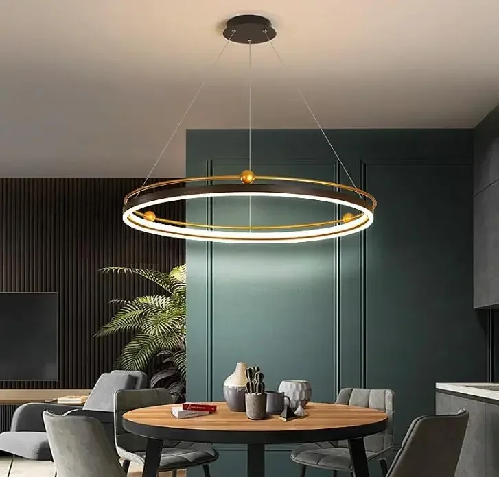 Interior Design Online Free - Moderne led-kroonluchter cirkelverlichting voor interieurtechnische verlichting